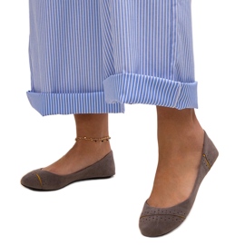 Šedé klasické balerínky Dorris šedá Šedé klasické balerínky Dorris šedá