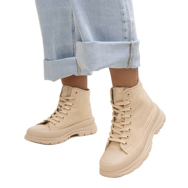 News Vysoké béžové masivní tenisky Rosalinda béžový