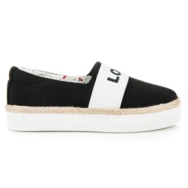 Kylie Espadrilky lásky a míru černá Kylie Espadrilky lásky a míru černá