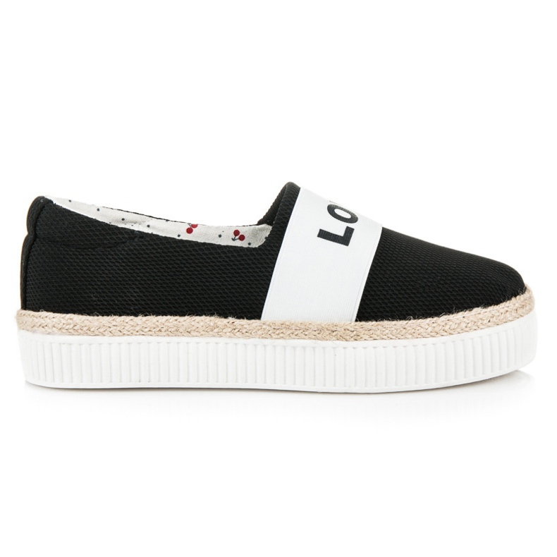 Kylie Espadrilky lásky a míru černá