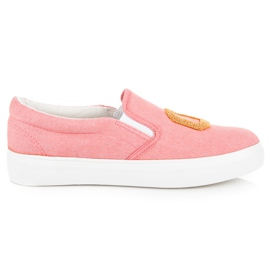 Kylie Ony Slip Se Záplatami růžový