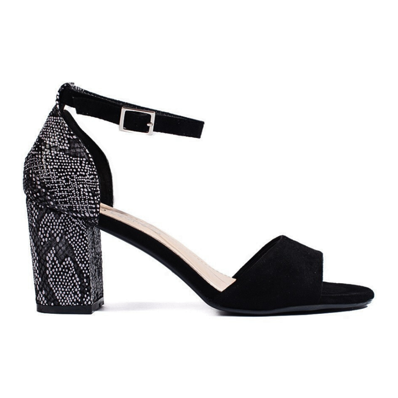 Sergio Leone Elegantní černé semišové dámské sandály černá