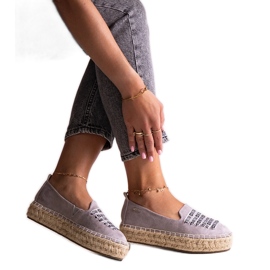 Šedé espadrilky Big Star JJ274890 šedá