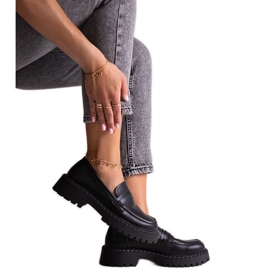 Černé kožené boty Big Star LL274458 černý