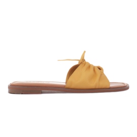 Marco Shoes Žabky se zavazováním žluť