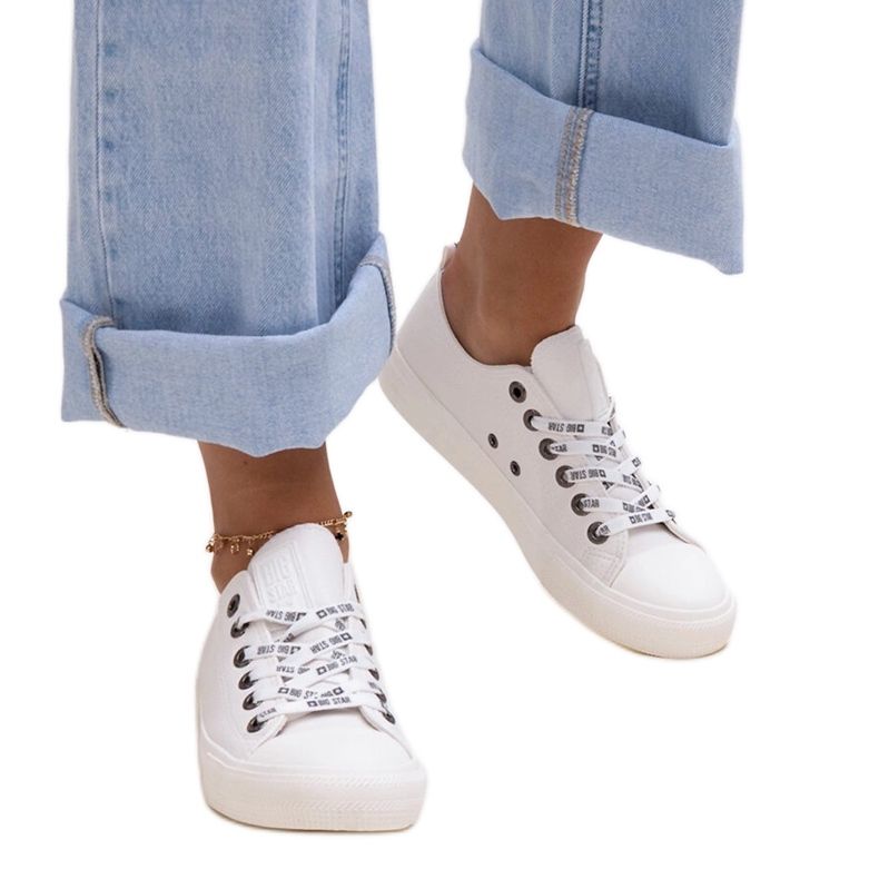 Bílé eko kožené tenisky Big Star KK274105 bílý