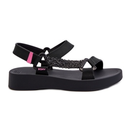 Vonné sandály na suchý zip ZAXY LL285062 Black černý