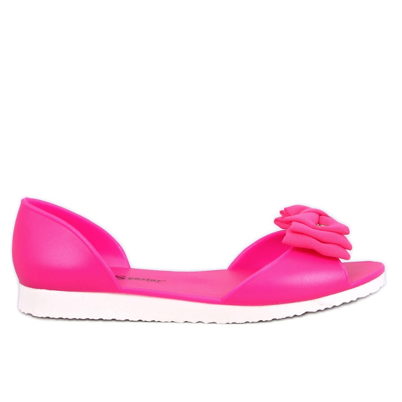 Meliski baleríny s otevřenou špičkou Agathe Fuchsia růžový