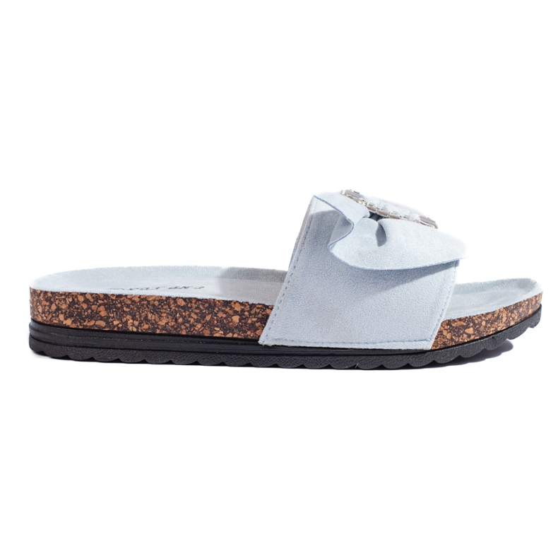 Modré žabky s korkovou podrážkou modrý