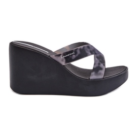 Dámské žabky na klínku 83520 Ipanema High Fashion Slide Fem Black černý