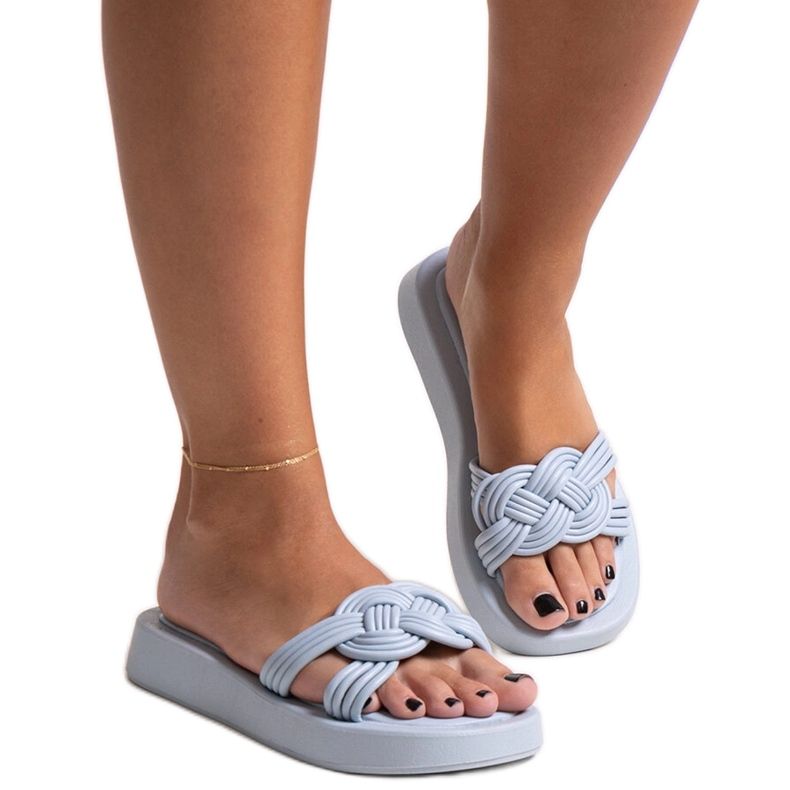 Modré gumové pantofle od Ferrei modrý Modré gumové pantofle od Ferrei modrý