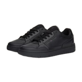 Boty Tommy Hilfiger Basket Core Leather Ess M FM0FM05040BDS černý
