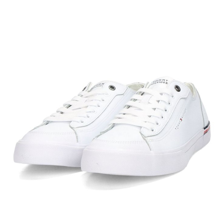 Boty Tommy Hilfiger Corporate Vulc Leather M FM0FM04953YBS bílý