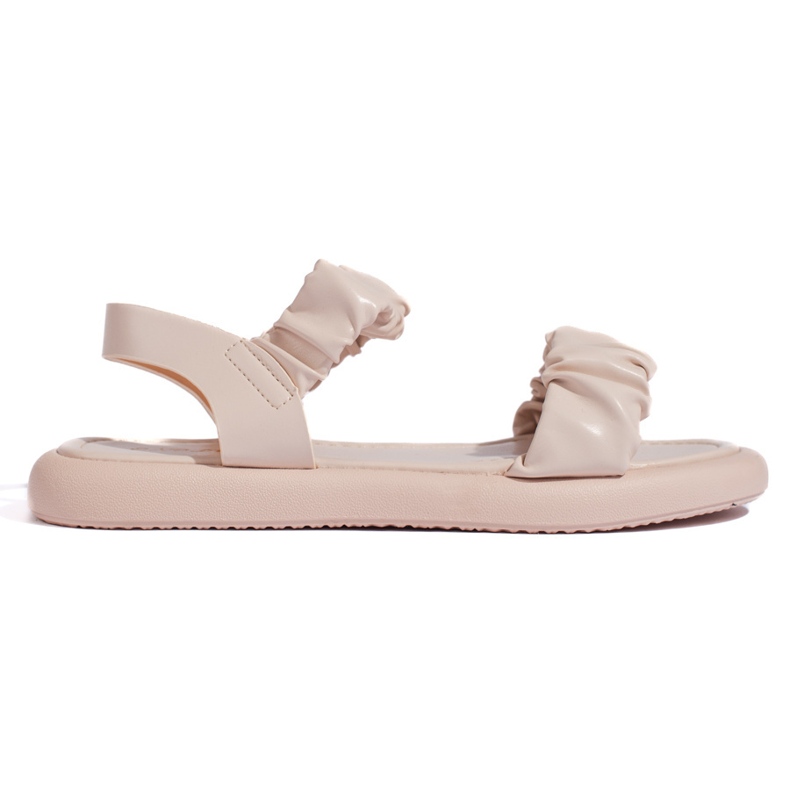 Béžové pohodlné dámské nazouvací sandály béžový