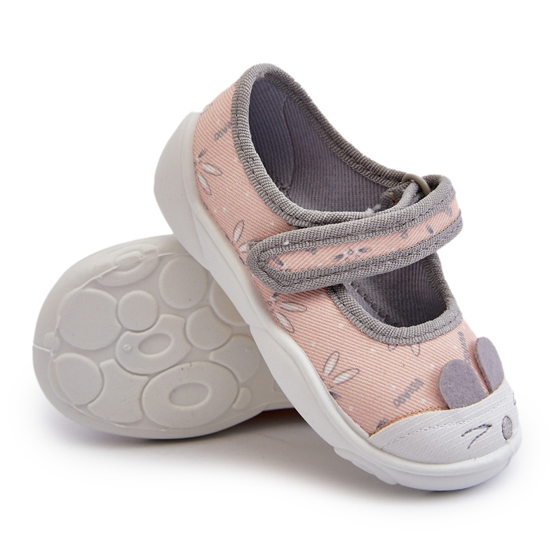 Befado Pantofle Rabbit Balerina 209P036 Broskev oranžový