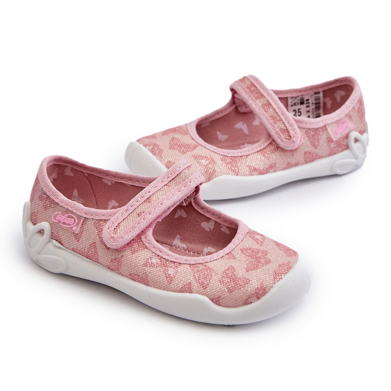 Dětské pantofle Befado Butterfly Ballerina 114X526 Pink růžový