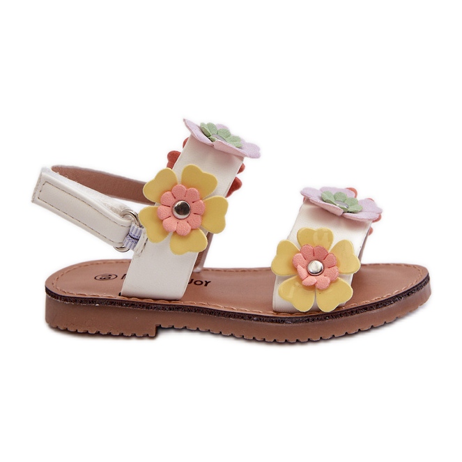 Dětské sandály zdobené květinami Multicolor Tinette bílý Dětské sandály zdobené květinami Multicolor Tinette bílý