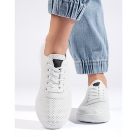 Seastar Dámské bílé prolamované boty na šněrování bílý Seastar Dámské bílé prolamované boty na šněrování bílý