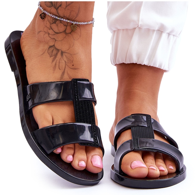 Dámské veganské flip -flops Zaxy JJ285263 Black černá