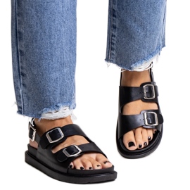 Černé sandály na platformě Bashera černý