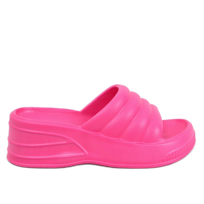 Pěnové sandály Diames Fuchsia na klínku růžový