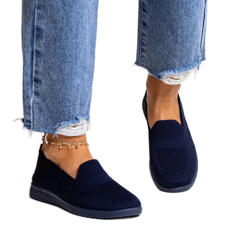 Námořnická modř Abadly slip-on tenisky modrý