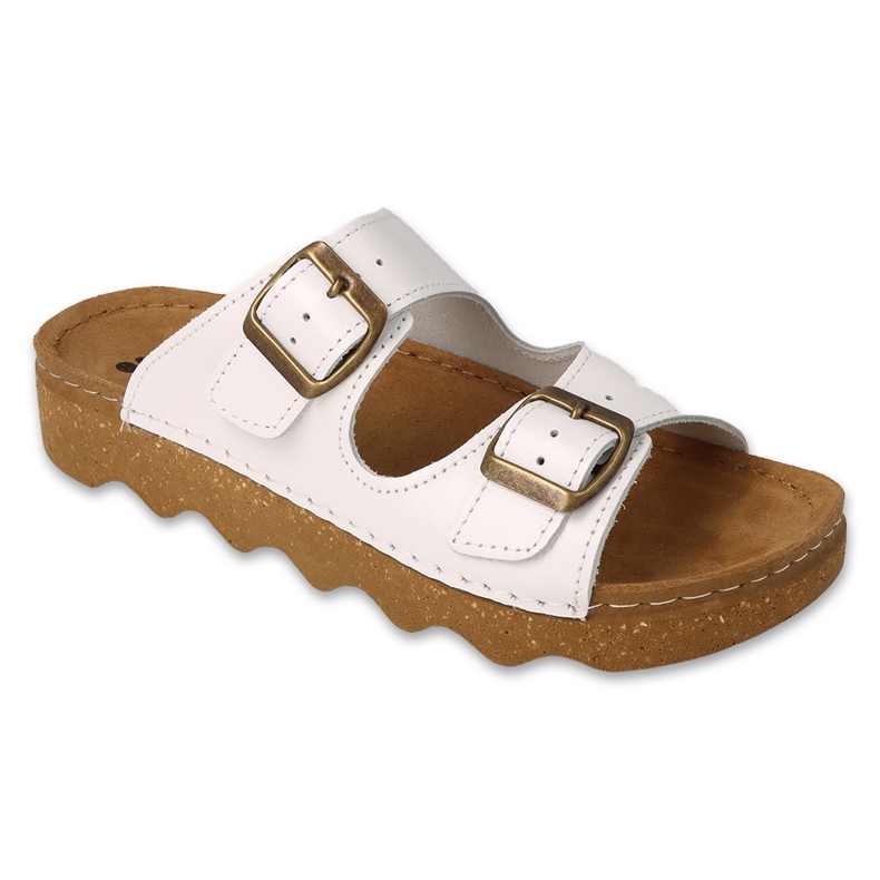 Dámské pantofle Dr.ORTO Befado s koženým spodkem 179D003 bílé bílý Dámské pantofle Dr.ORTO Befado s koženým spodkem 179D003 bílé bílý