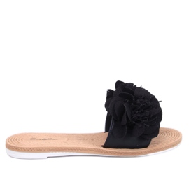 Měkké žabky s květy Diaye Black černý