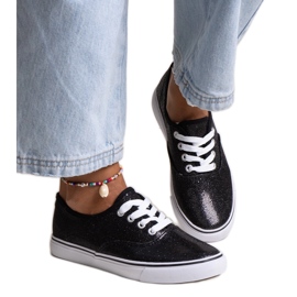 Černé lesklé tenisky Merri černý