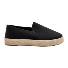 News Dámské Espadrilky Na Platformě Černá Naloenma černý