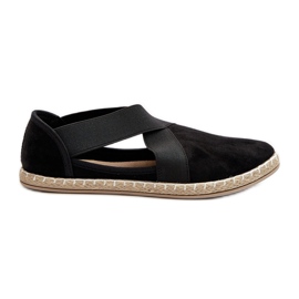Dámské espadrilky s elastickými pásky Eco Suede Black Phaedrana černý