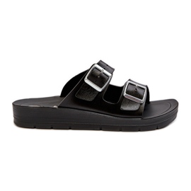 Pohodlné dámské žabky s přezkami Inblu CP000034 Black černý