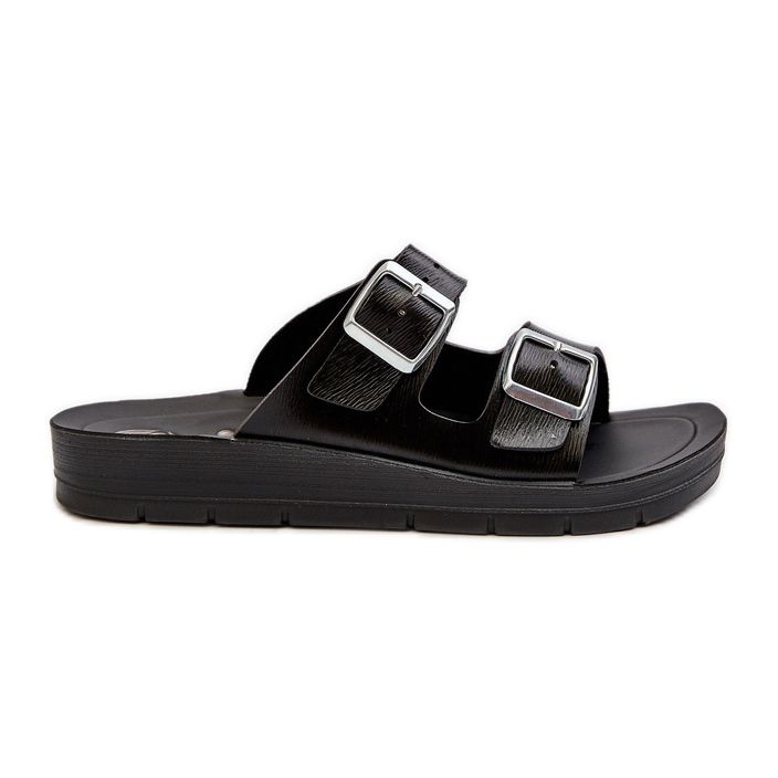 Pohodlné dámské žabky s přezkami Inblu CP000034 Black černá