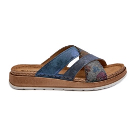 Pohodlné lehké dámské žabky Inblu GS000052 Navy Blue modrý Pohodlné lehké dámské žabky Inblu GS000052 Navy Blue modrý