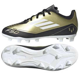 Boty Adidas F50 Club Messi Jr FxG IG9319 zlatý Boty Adidas F50 Club Messi Jr FxG IG9319 zlatý
