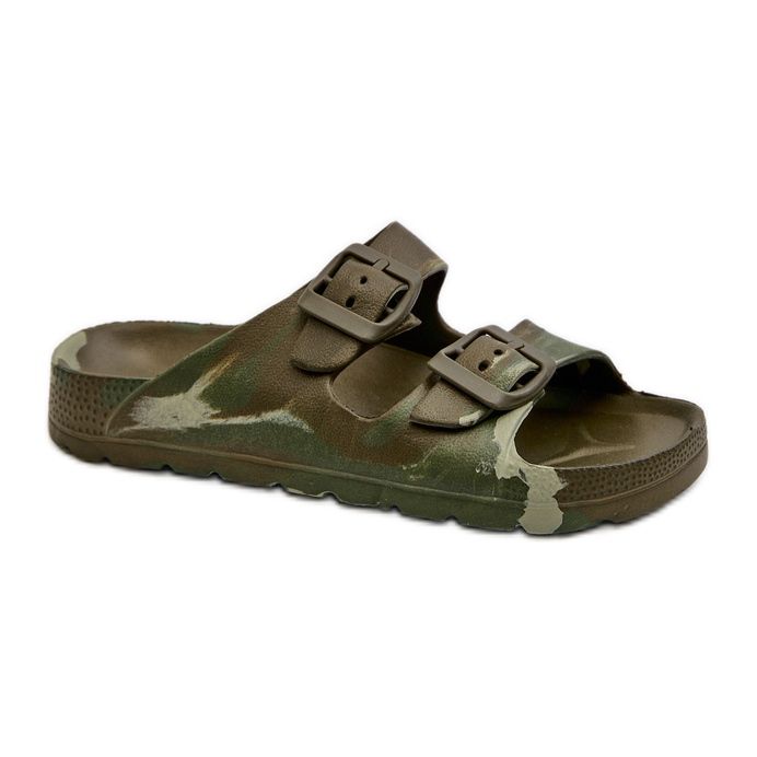 Lehké chlapecké pěnové žabky s přezkami, tmavě zelená, Adirnaca Lehké chlapecké pěnové žabky s přezkami, tmavě zelená, Adirnaca