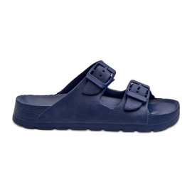 Lehké chlapecké pěnové žabky s přezkami, tmavě modrá Adirnaca modrý Lehké chlapecké pěnové žabky s přezkami, tmavě modrá Adirnaca modrý