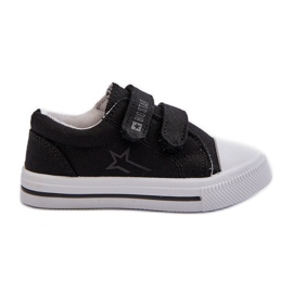 Dětské tenisky na suchý zip Big Star NN374111 Black černá Dětské tenisky na suchý zip Big Star NN374111 Black černá