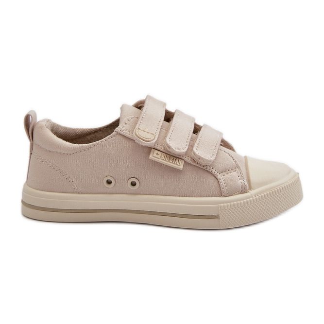 Dětské tenisky na suchý zip Big Star NN374119 Béžová béžový