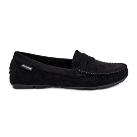 Dámské mokasíny vyrobené z Eco Suede Black Rerceria černý