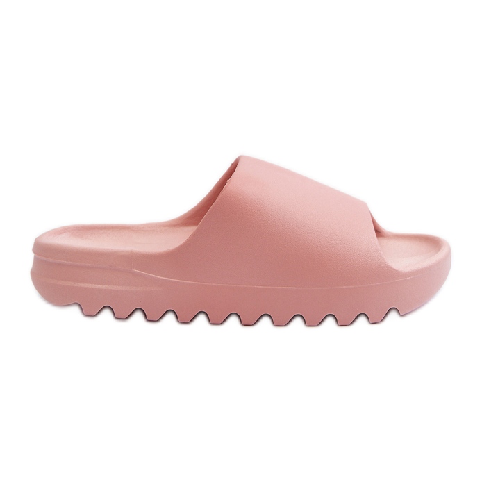 Módní růžové žabky Estella na platformě růžový