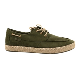 Pánské šněrovací espadrilky Big Star NN174055 Khaki zelená Pánské šněrovací espadrilky Big Star NN174055 Khaki zelená