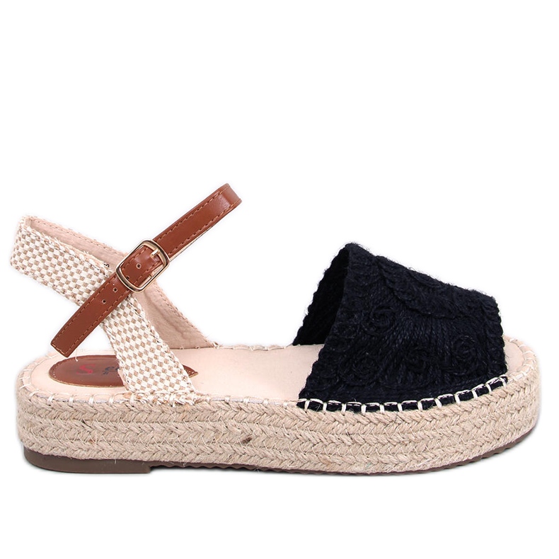 Boho Ingram Black espadrilkové sandály černá Boho Ingram Black espadrilkové sandály černá