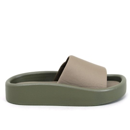 Měkké dámské žabky Fontes Oliver zelená Měkké dámské žabky Fontes Oliver zelená