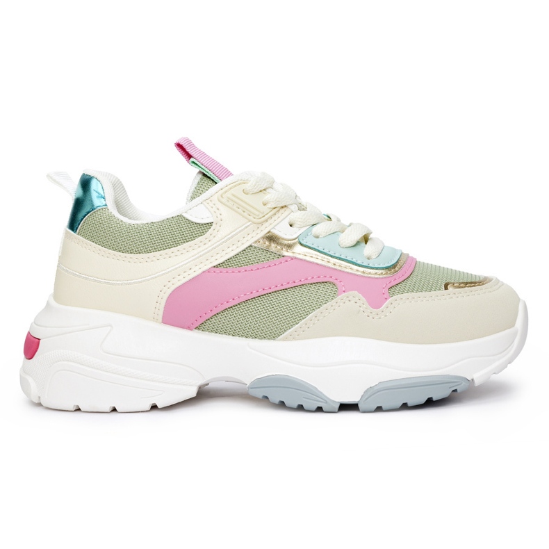 Dámská sportovní obuv se silnou podrážkou zelená