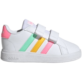 Boty Adidas Grand Court Lifestyle Hook and Loop HP8917 bílý