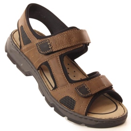 Sandály na suchý zip Rieker M 26156-25 RKR447B hnědý