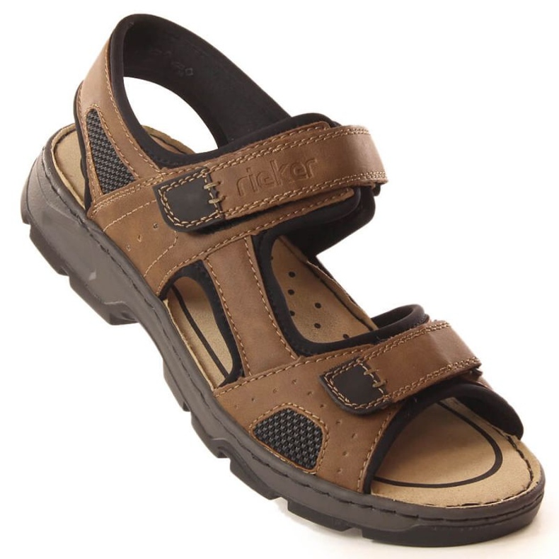 Sandály na suchý zip Rieker M 26156-25 RKR447B hnědý