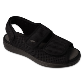 Dr.ORTO Befado pánské sandály na suchý zip, pu 077M001, černá