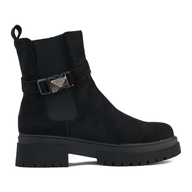 Černé dámské kotníkové boty černá